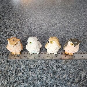 4 Resin Owls